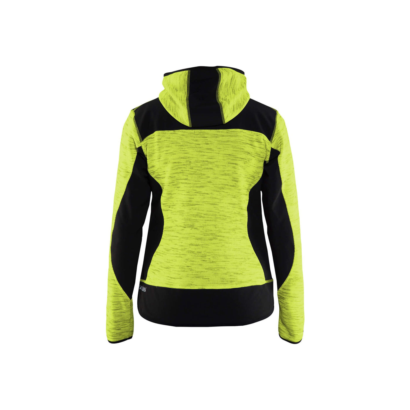 Blaklader 49312117 Workwear Knitted Jacket Yellow/Black Rear #colour_yellow-black