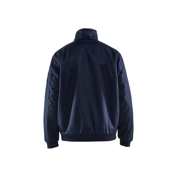 Blaklader 48051900 Workwear Pilot Jacket Navy Blue Rear #colour_navy-blue