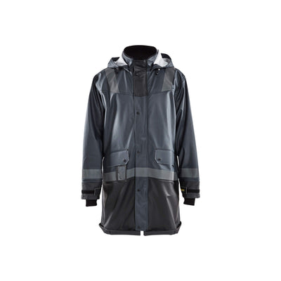 Blaklader 43212003 Workwear Rain Jacket Dark Grey/Black Main #colour_dark-grey-black