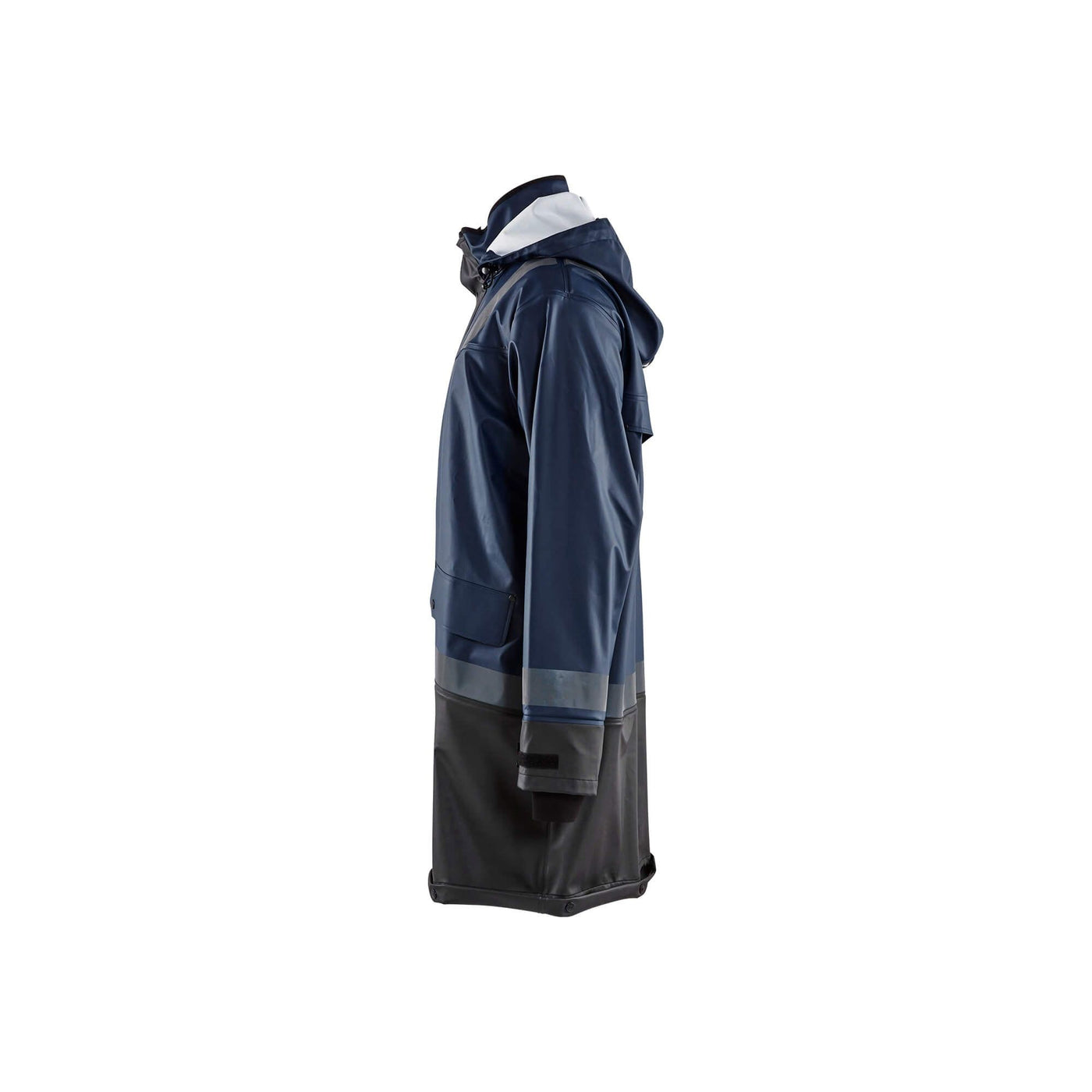 Blaklader 43212003 Workwear Rain Jacket Dark Navy Blue/Black Left #colour_dark-navy-black