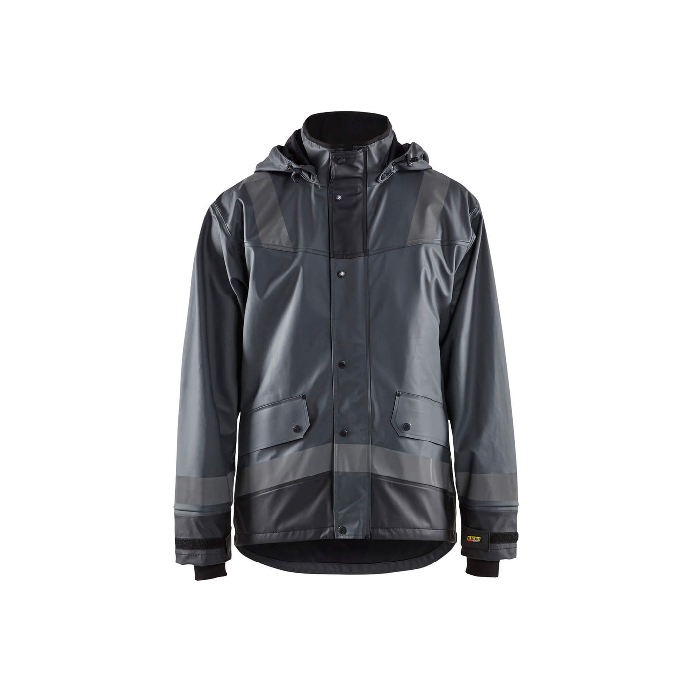 Blaklader 43222003 Workwear Rain Jacket Dark Grey/Black Main #colour_dark-grey-black