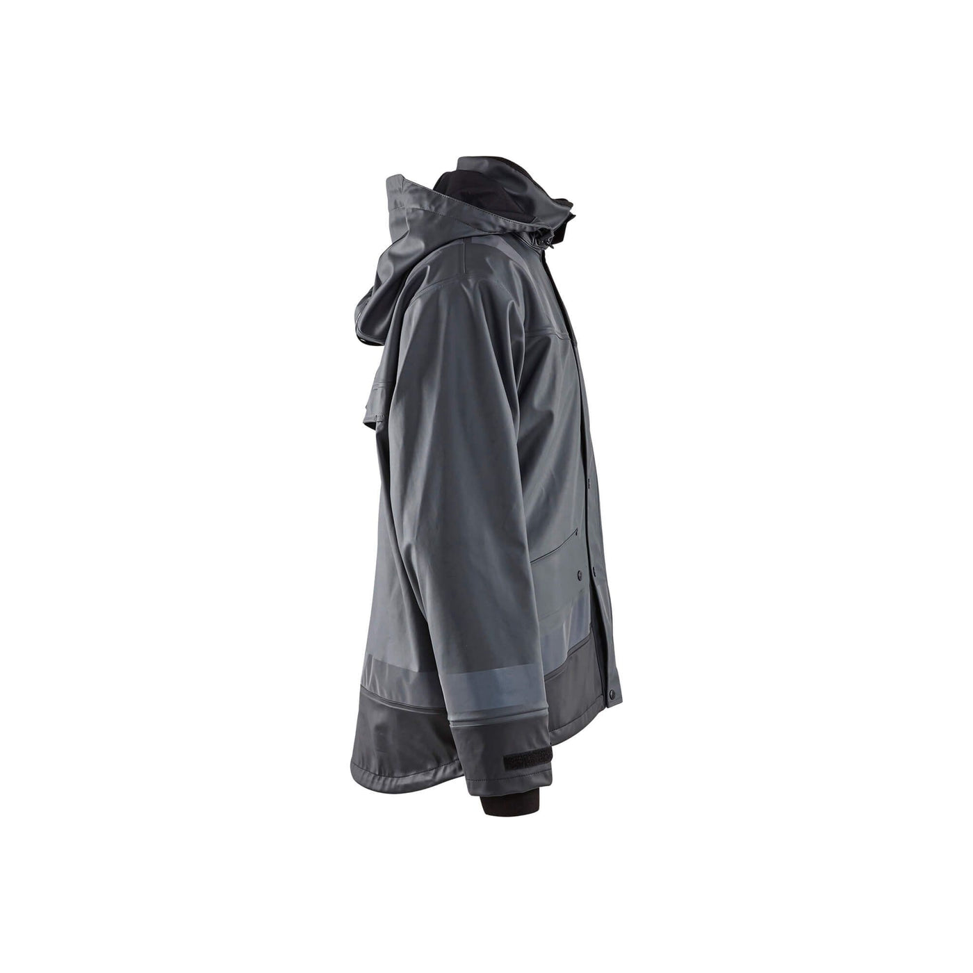 Blaklader 43222003 Workwear Rain Jacket Dark Grey/Black Right #colour_dark-grey-black