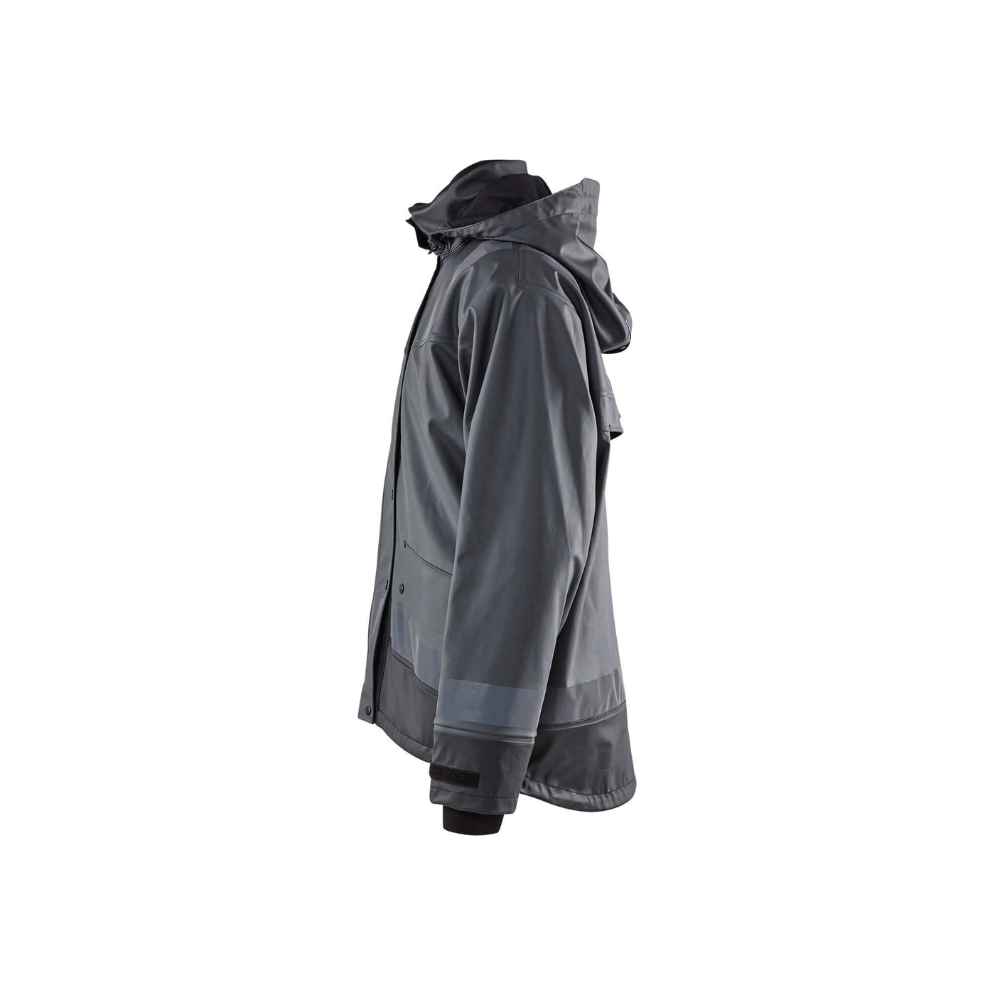 Blaklader 43222003 Workwear Rain Jacket Dark Grey/Black Left #colour_dark-grey-black