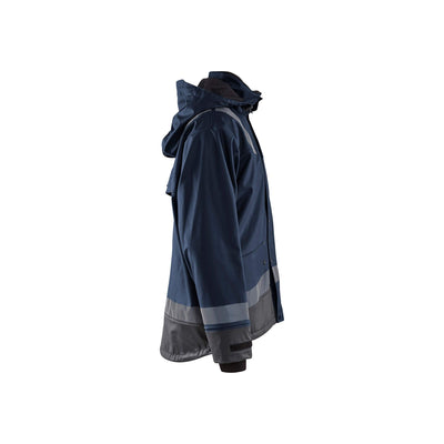 Blaklader 43222003 Workwear Rain Jacket Dark Navy Blue/Black Right #colour_dark-navy-black