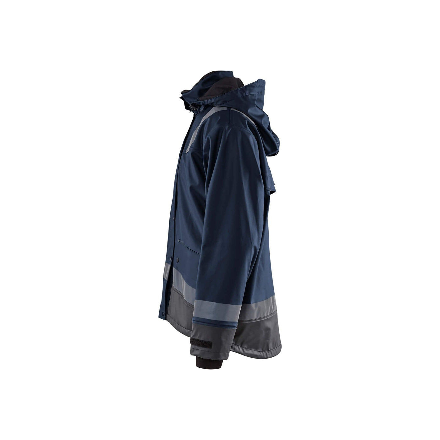 Blaklader 43222003 Workwear Rain Jacket Dark Navy Blue/Black Left #colour_dark-navy-black