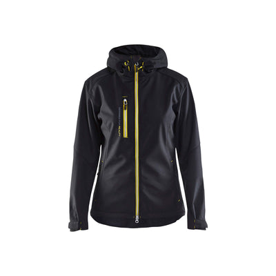 Blaklader 49192517 Workwear Softshell Jacket Black/Hi-Vis Yellow Main #colour_black-yellow