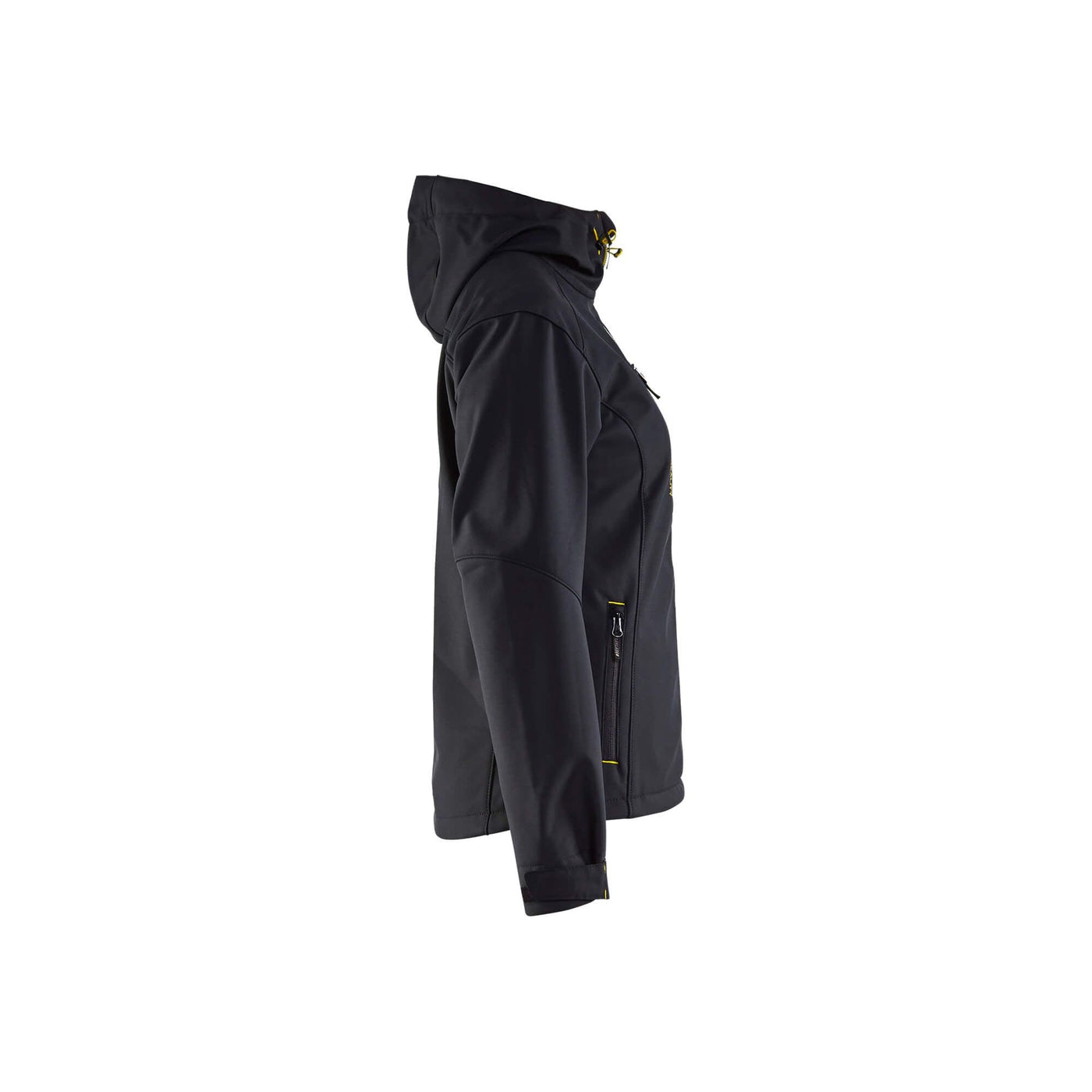 Blaklader 49192517 Workwear Softshell Jacket Black/Hi-Vis Yellow Right #colour_black-yellow