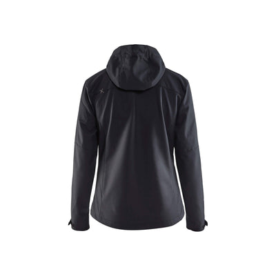 Blaklader 49192517 Workwear Softshell Jacket Black/Silver Rear #colour_black-silver
