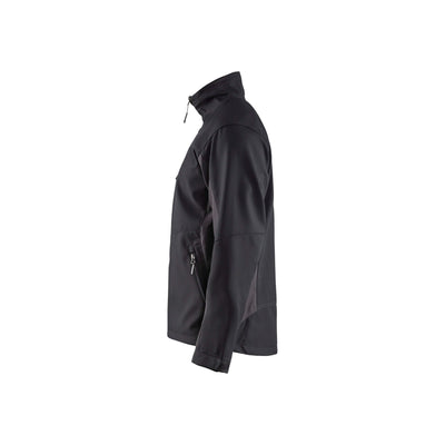 Blaklader 49502516 Workwear Softshell Jacket Black/Dark Grey Left #colour_black-dark-grey