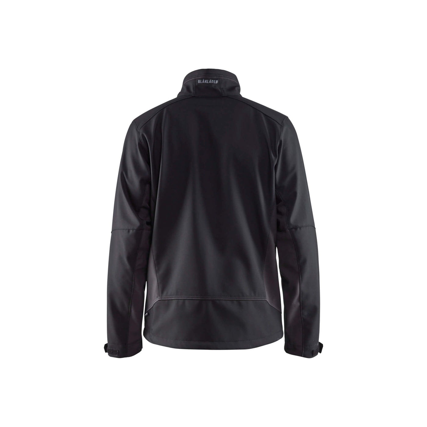 Blaklader 49502516 Workwear Softshell Jacket Black/Dark Grey Rear #colour_black-dark-grey
