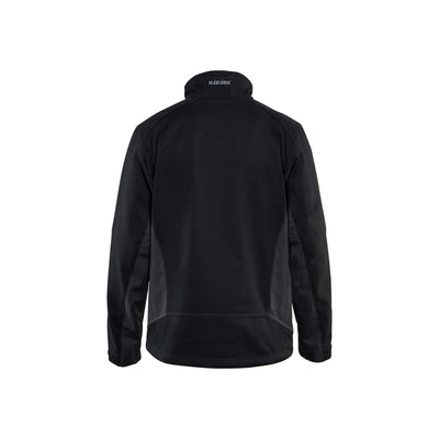 Blaklader 49502516 Workwear Softshell Jacket Black/Grey Rear #colour_black-grey