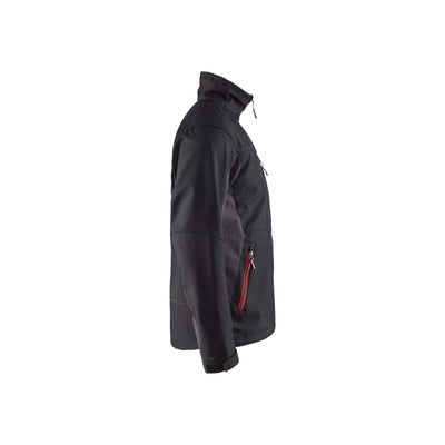 Blaklader 49502516 Workwear Softshell Jacket Black/Red Right #colour_black-red