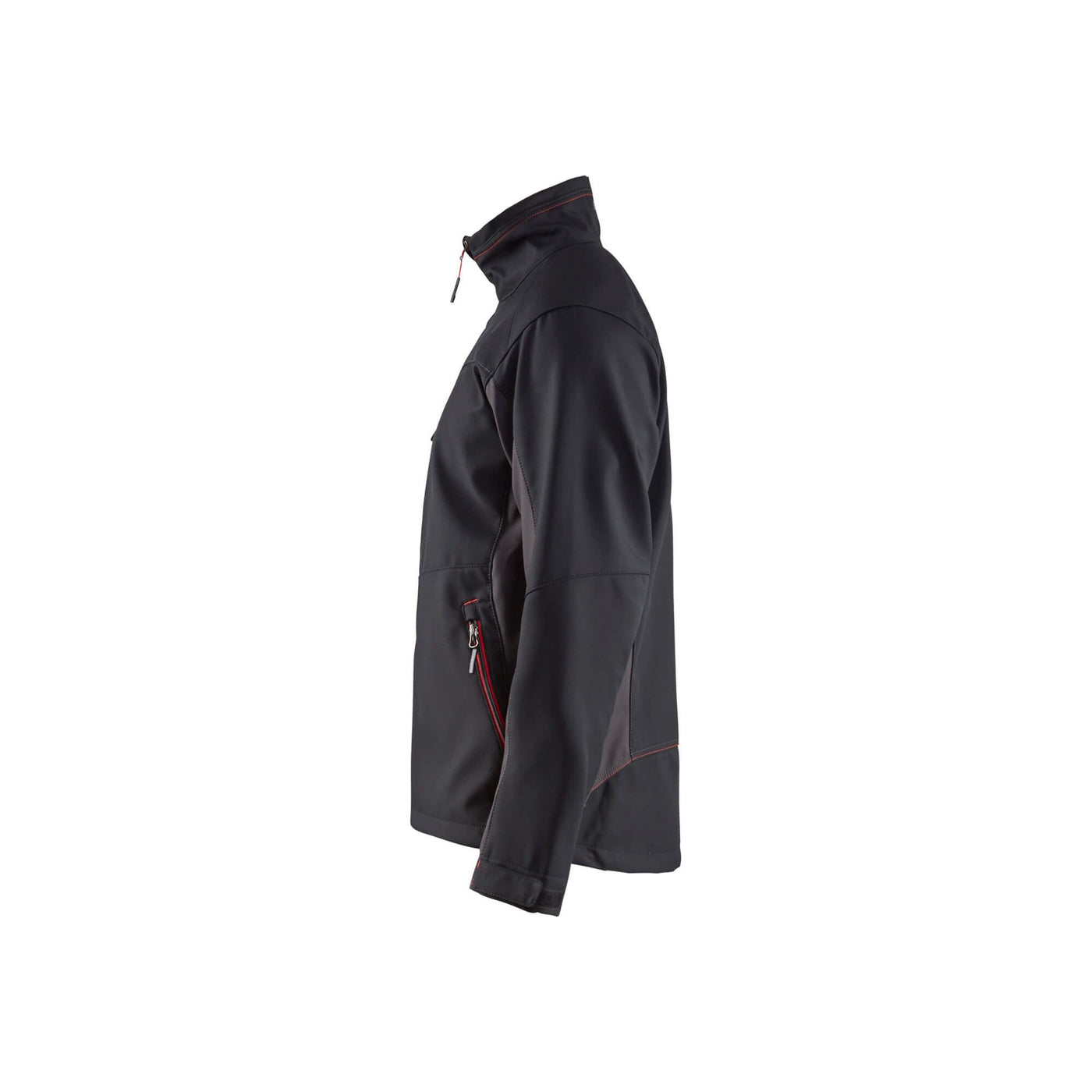 Blaklader 49502516 Workwear Softshell Jacket Black/Red Left #colour_black-red
