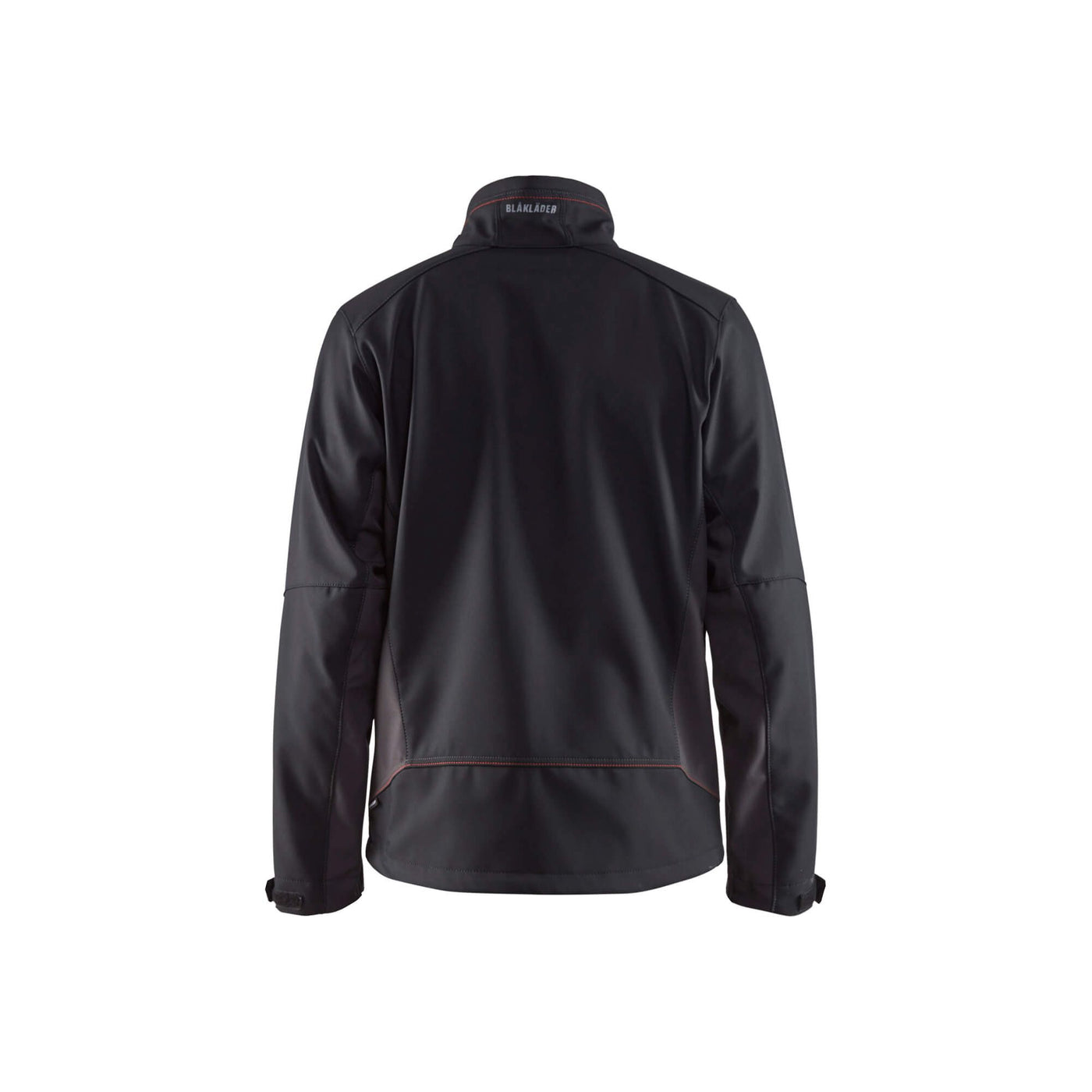Blaklader 49502516 Workwear Softshell Jacket Black/Red Rear #colour_black-red