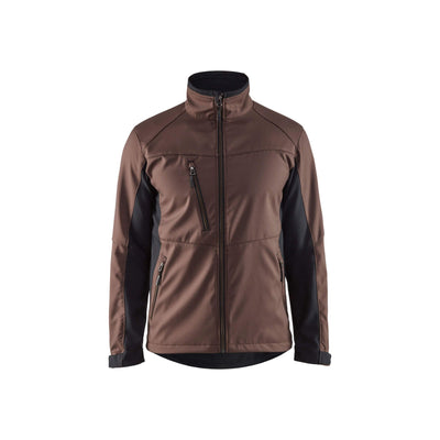 Blaklader 49502516 Workwear Softshell Jacket Brown/Black Main #colour_brown-black