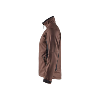 Blaklader 49502516 Workwear Softshell Jacket Brown/Black Left #colour_brown-black