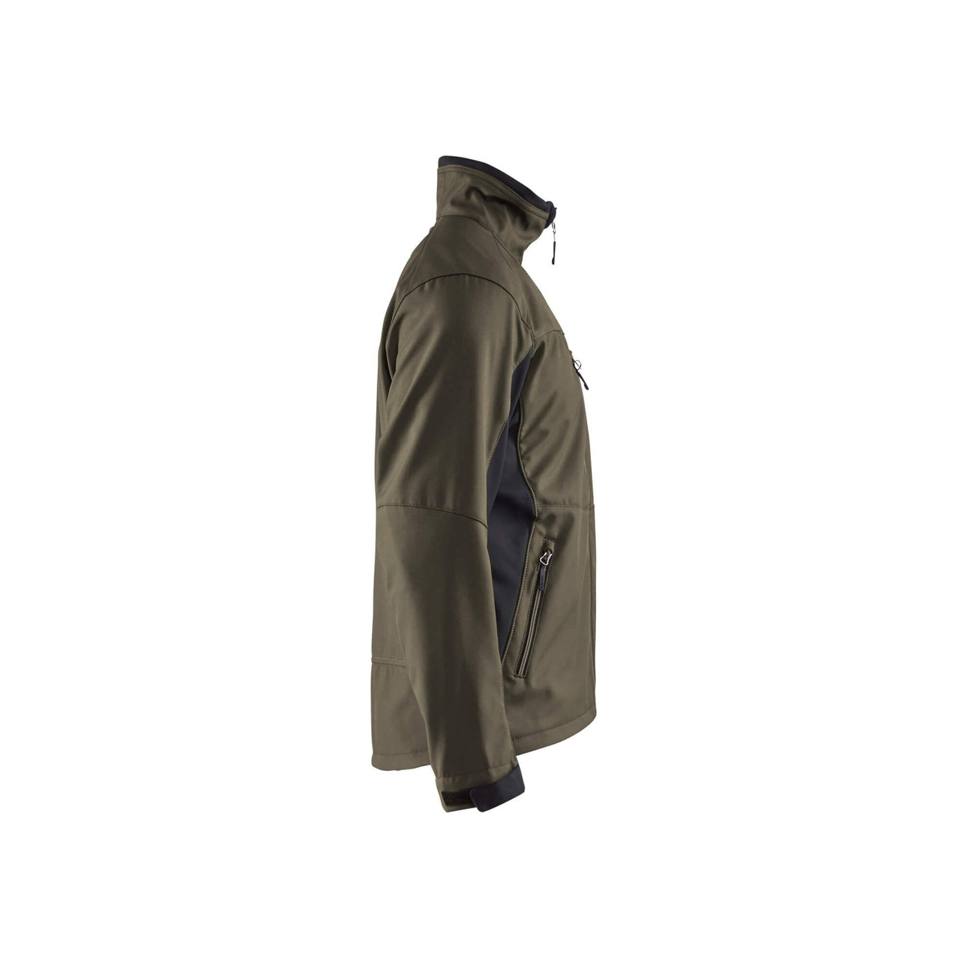 Blaklader 49502516 Workwear Softshell Jacket Dark Olive Green/Black Right #colour_dark-olive-green-black