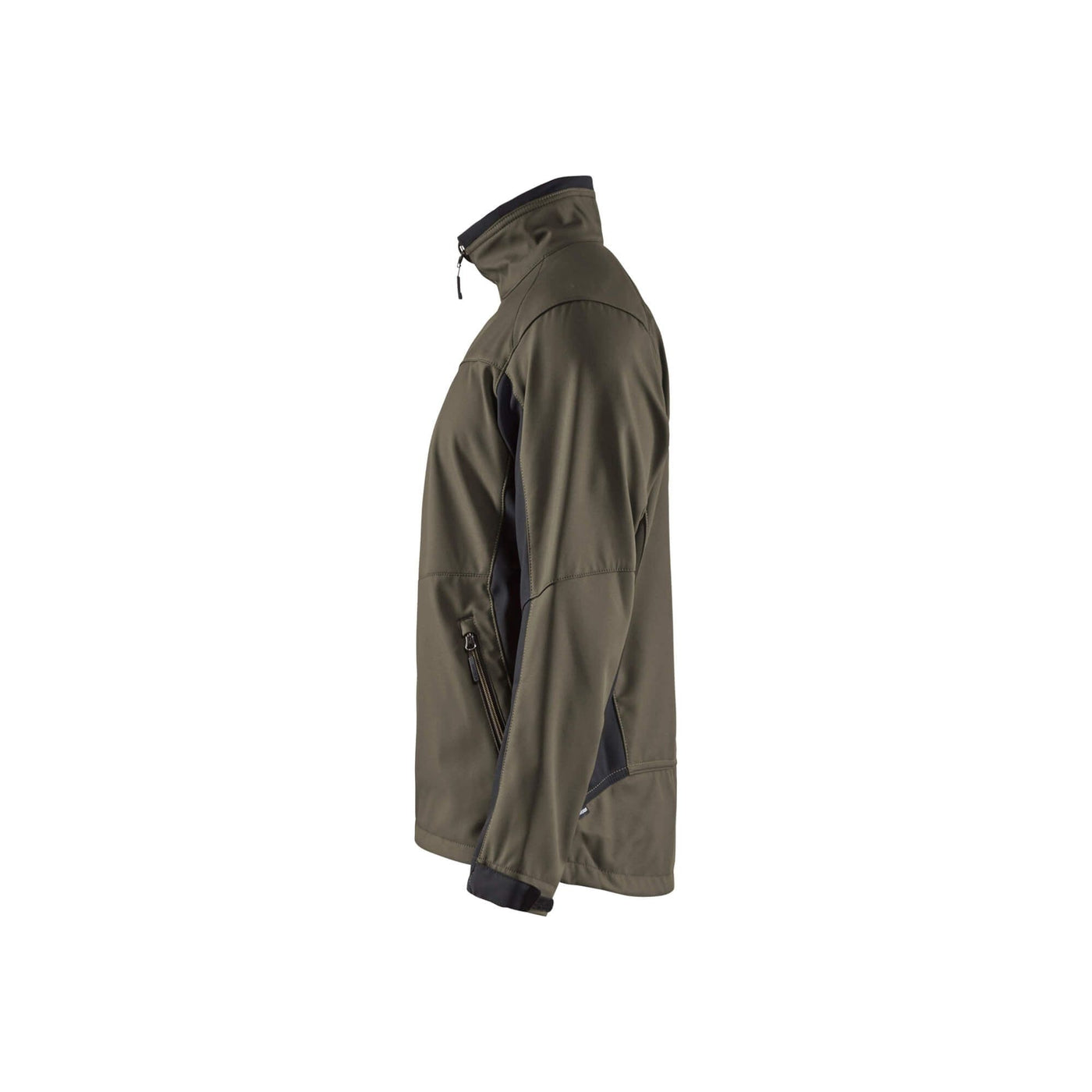 Blaklader 49502516 Workwear Softshell Jacket Dark Olive Green/Black Left #colour_dark-olive-green-black