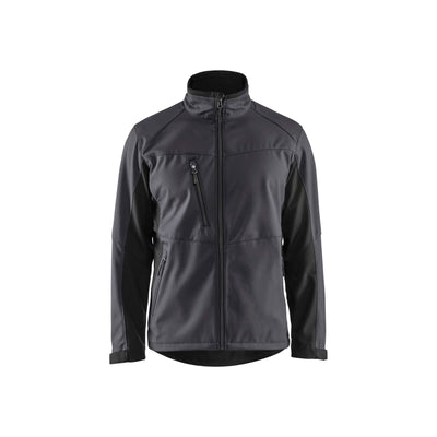 Blaklader 49502516 Workwear Softshell Jacket Mid Grey/Black Main #colour_mid-grey-black