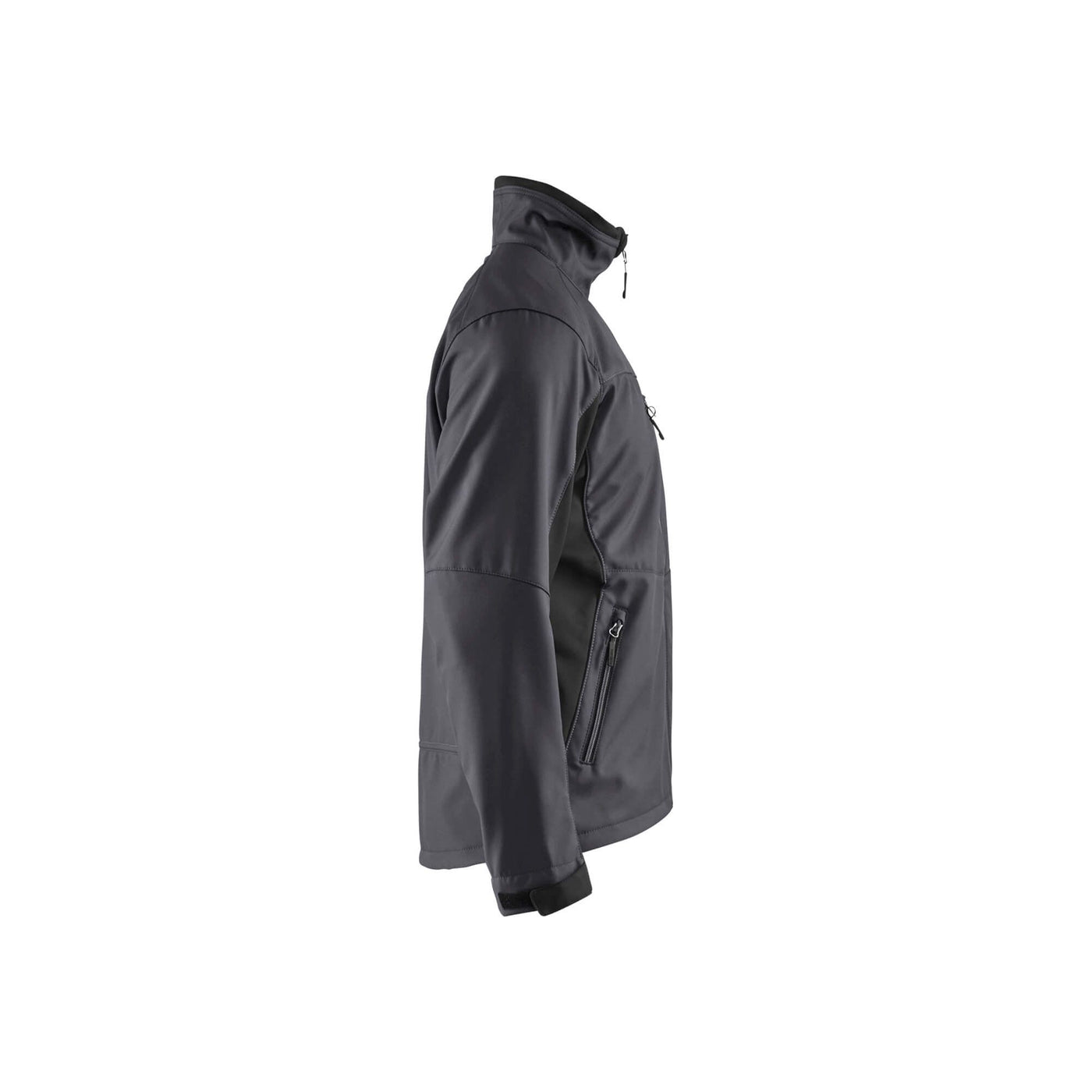 Blaklader 49502516 Workwear Softshell Jacket Mid Grey/Black Right #colour_mid-grey-black
