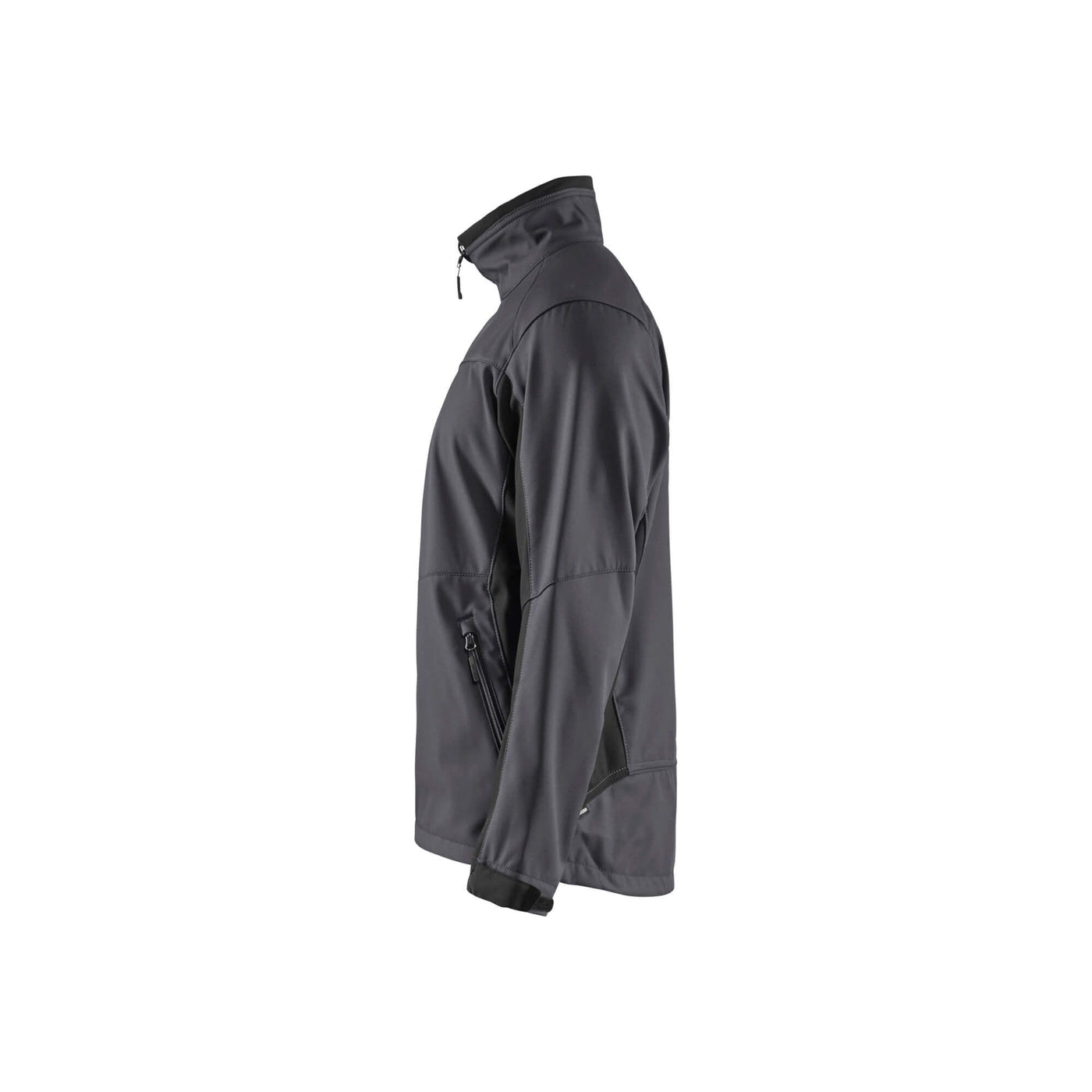 Blaklader 49502516 Workwear Softshell Jacket Mid Grey/Black Left #colour_mid-grey-black