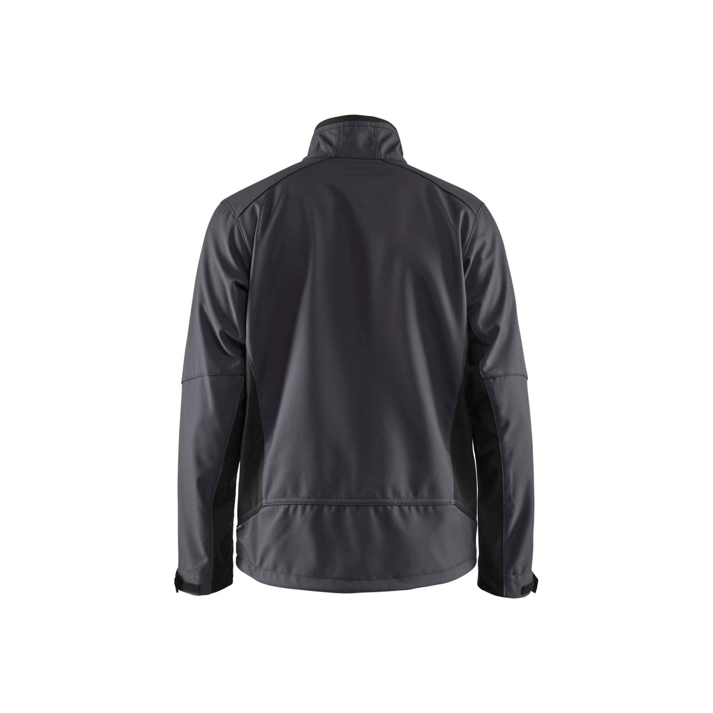 Blaklader 49502516 Workwear Softshell Jacket Mid Grey/Black Rear #colour_mid-grey-black