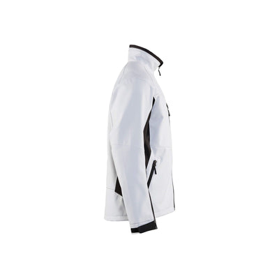 Blaklader 49502516 Workwear Softshell Jacket White/Dark Grey Right #colour_white-dark-grey