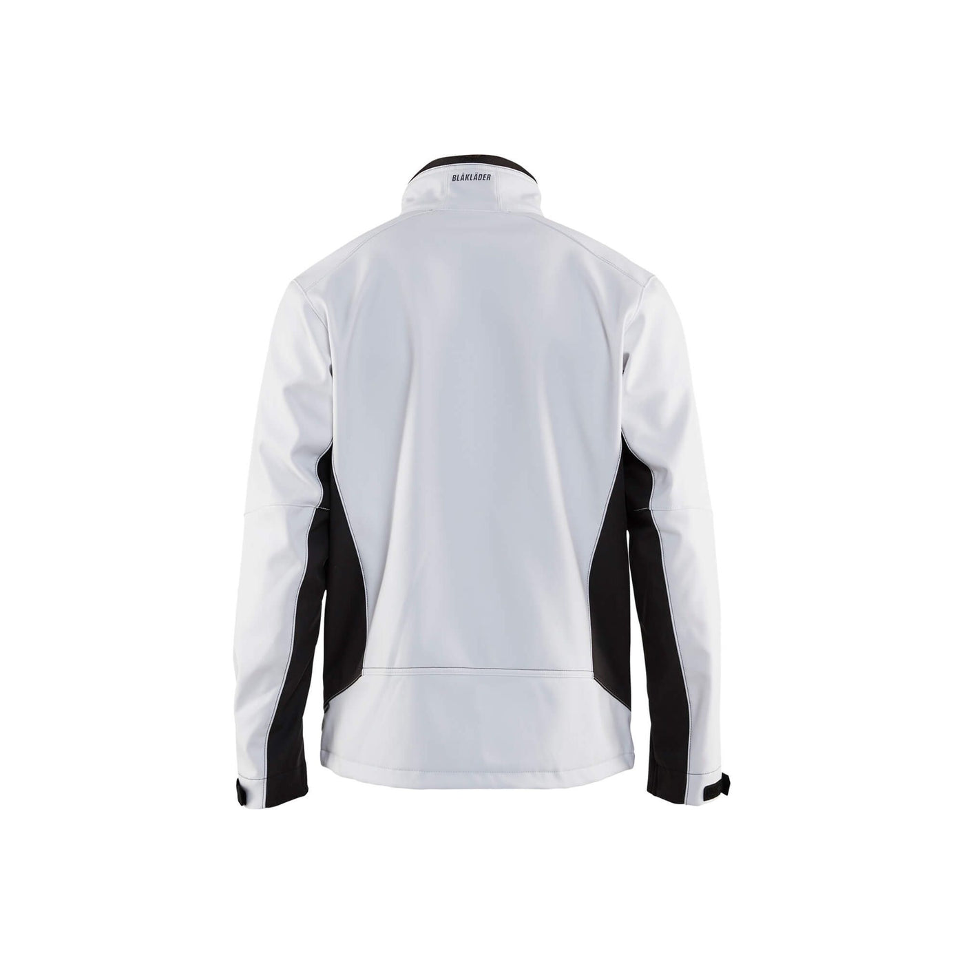 Blaklader 49502516 Workwear Softshell Jacket White/Dark Grey Rear #colour_white-dark-grey