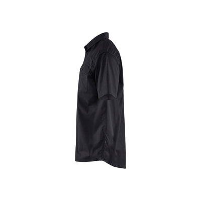 Blaklader 32961190 Workwear Twill Shirt Black Left #colour_black