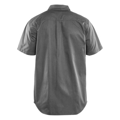 Blaklader 32961190 Workwear Twill Shirt Grey Rear #colour_grey