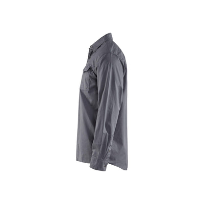 Blaklader 32971135 Workwear Twill Shirt Grey Left #colour_grey