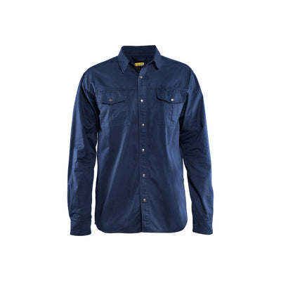 Blaklader 32971135 Workwear Twill Shirt Navy Blue Main #colour_navy-blue
