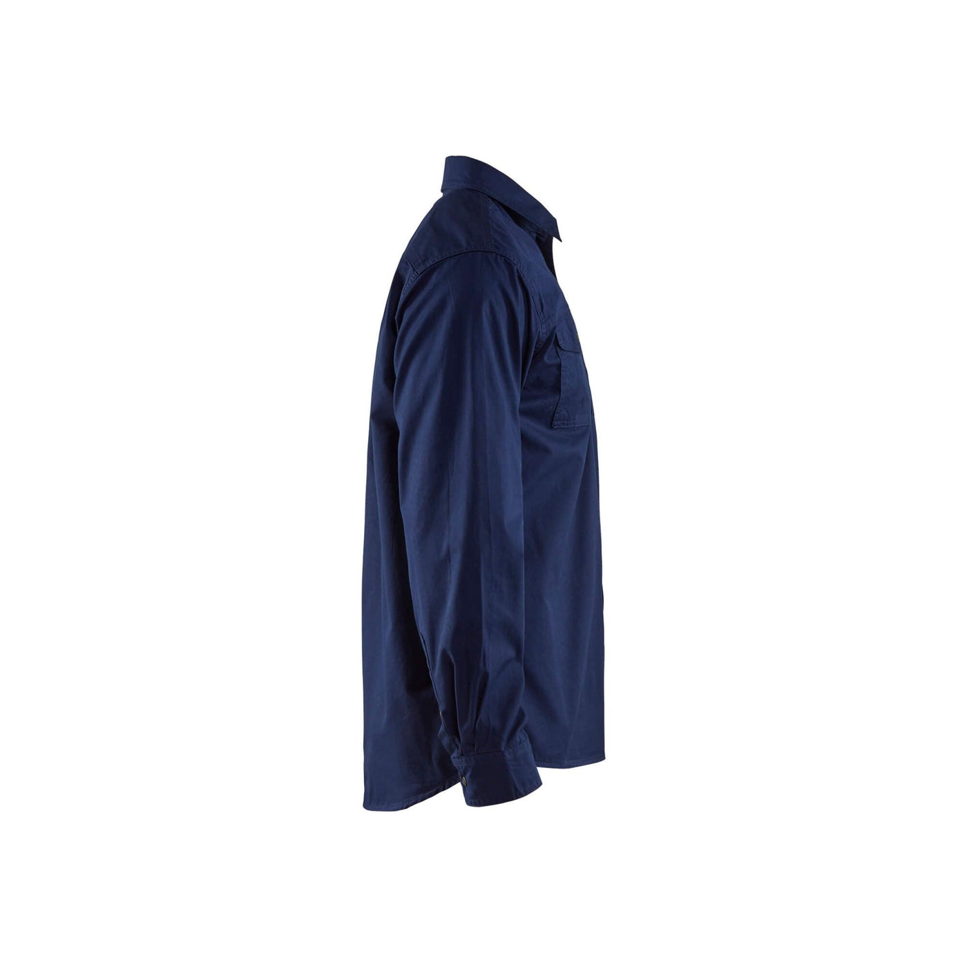 Blaklader 32971135 Workwear Twill Shirt Navy Blue Right #colour_navy-blue