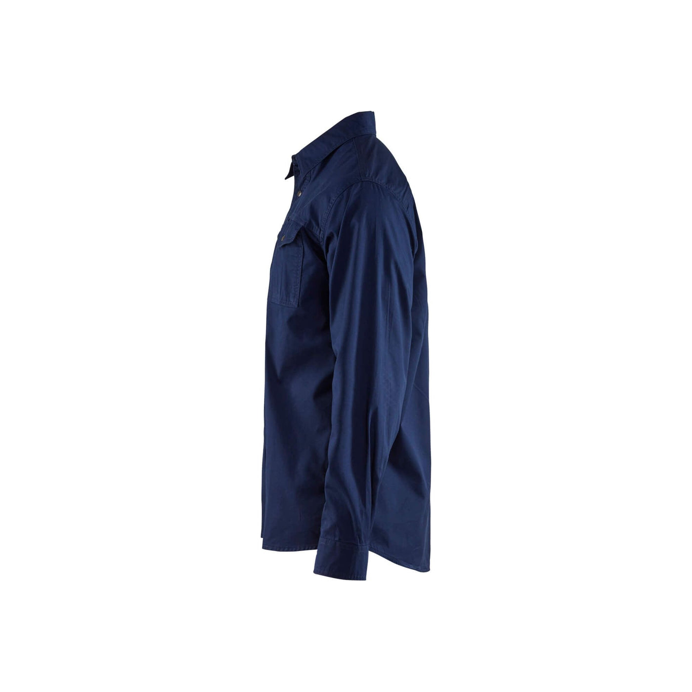 Blaklader 32971135 Workwear Twill Shirt Navy Blue Left #colour_navy-blue