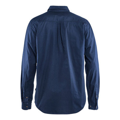 Blaklader 32971135 Workwear Twill Shirt Navy Blue Rear #colour_navy-blue