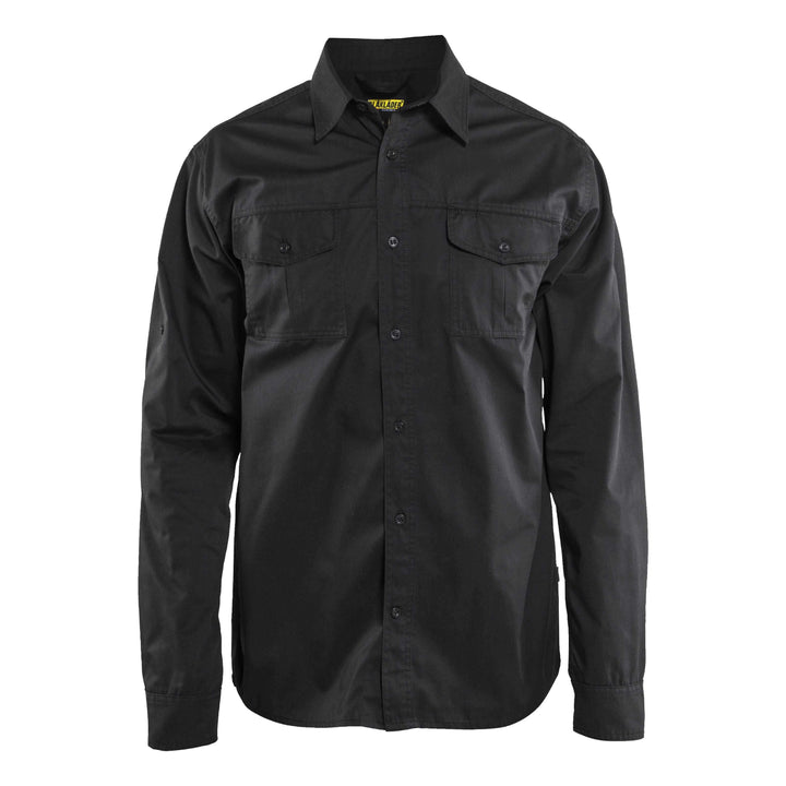 Blaklader 32981190 Workwear Twill Shirt Black Main #colour_black