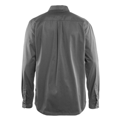 Blaklader 32981190 Workwear Twill Shirt Grey Rear #colour_grey