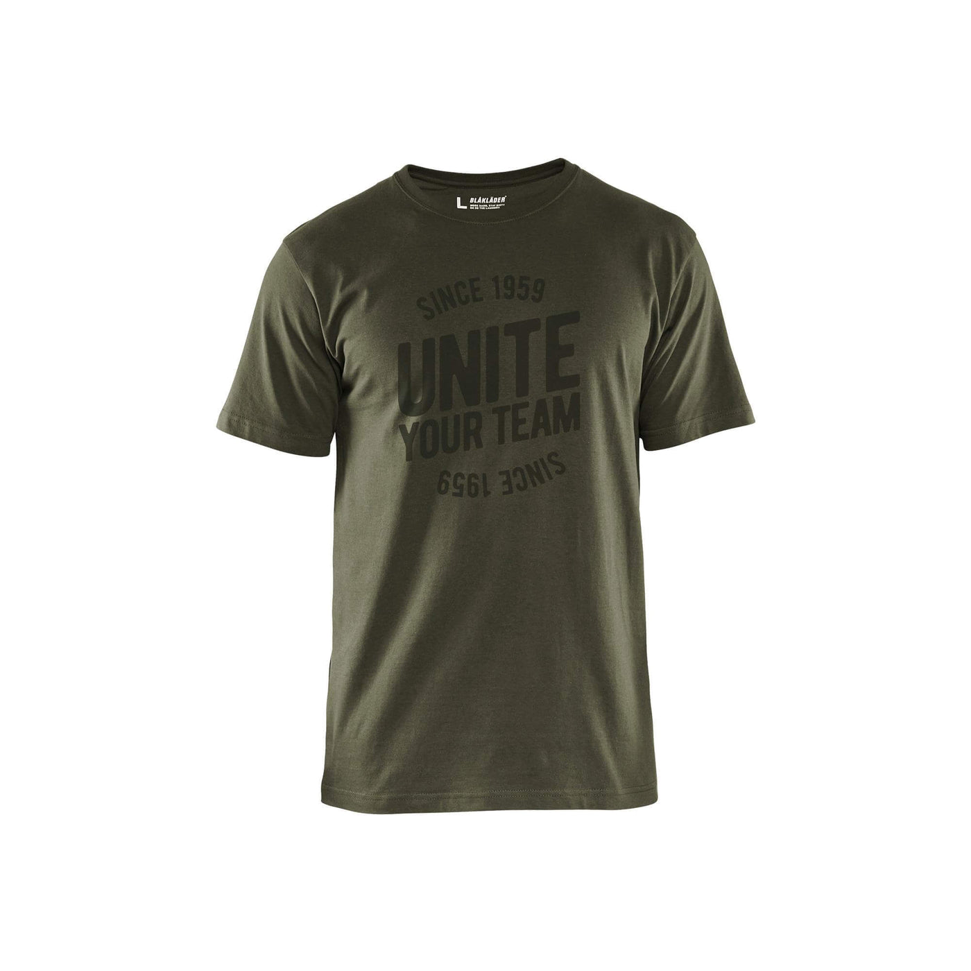 Blaklader 91971042 Workwear Unite T-Shirt Dark Olive Green Main #colour_dark-olive-green