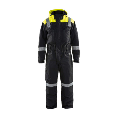 Blaklader 67871977 Workwear Winter Coverall Black/Hi-Vis Yellow Main #colour_black-yellow