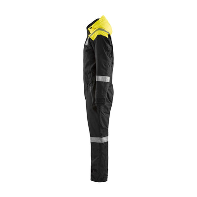Blaklader 67871977 Workwear Winter Coverall Black/Hi-Vis Yellow Left #colour_black-yellow