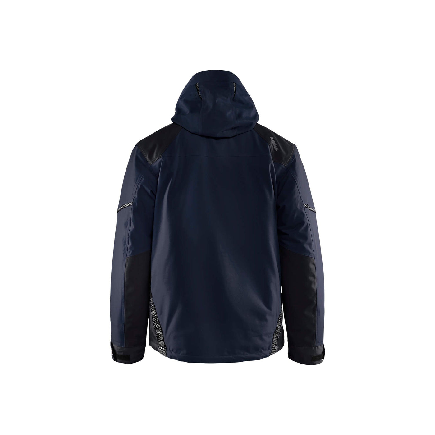 Blaklader 48811987 Workwear Winter Jacket Dark Navy Blue/Black Rear #colour_dark-navy-black