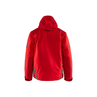 Blaklader 48811987 Workwear Winter Jacket Red/Dark Red Rear #colour_red-dark-red