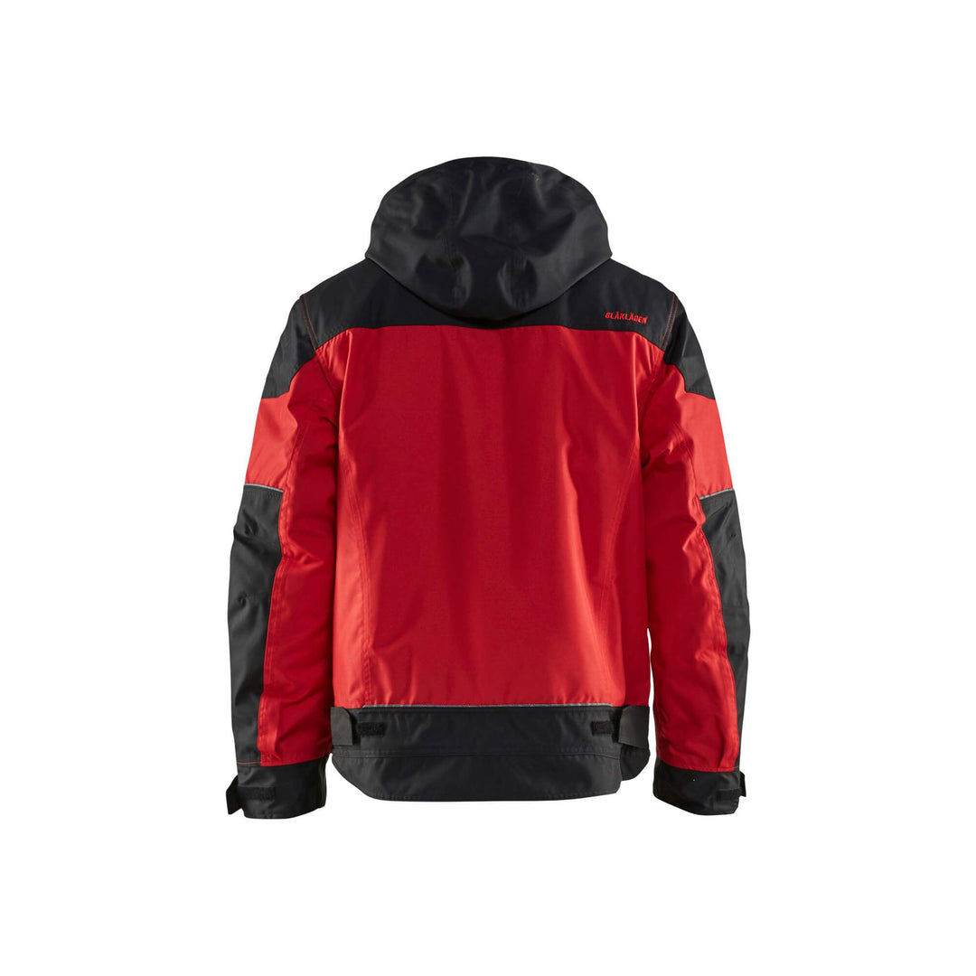 Blaklader 48861977 Workwear Winter Jacket Red/Black Rear #colour_red-black