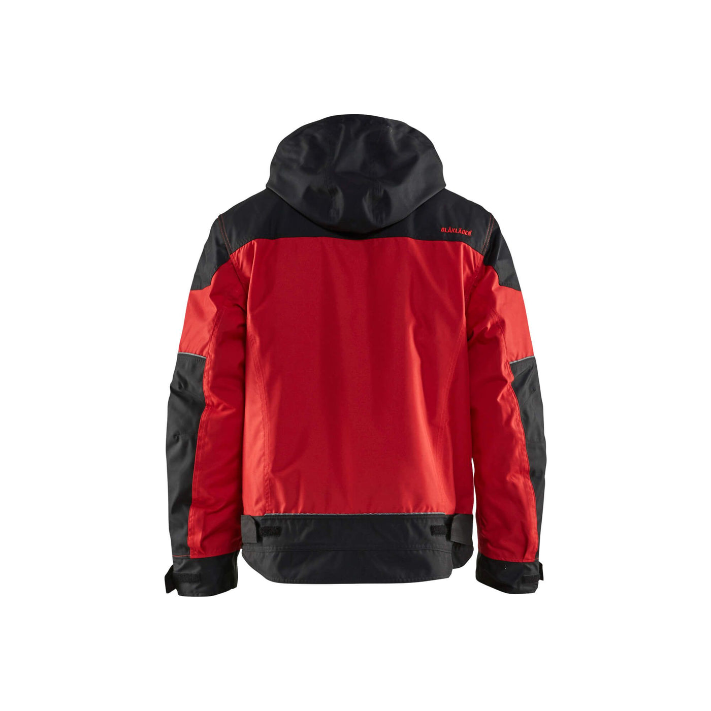 Blaklader 48861977 Workwear Winter Jacket Red/Black Rear #colour_red-black