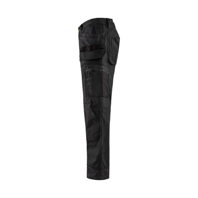 Blaklader X15001320 Craftsman Trousers Canvas Cotton 15001320 Black Left #colour_black