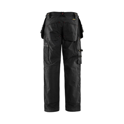 Blaklader X15001320 Craftsman Trousers Canvas Cotton 15001320 Black Rear #colour_black