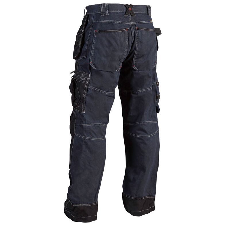 Blaklader X15001140 Craftsman Trousers Cordura Denim Navy Black 15001140 Navy Blue/Black Rear #colour_navy-blue-black