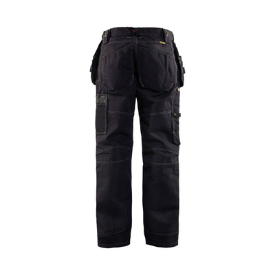 Blaklader X15001380 Craftsman Trousers Cordura Pockets Black 15001380 Black Rear #colour_black