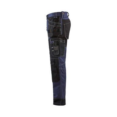 Blaklader X15001370 Craftsman Trousers Cotton 15001370 Navy Blue/Black Left #colour_navy-blue-black