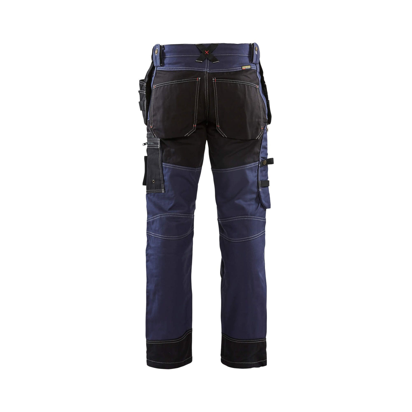 Blaklader X15001370 Craftsman Trousers Cotton 15001370 Navy Blue/Black Rear #colour_navy-blue-black